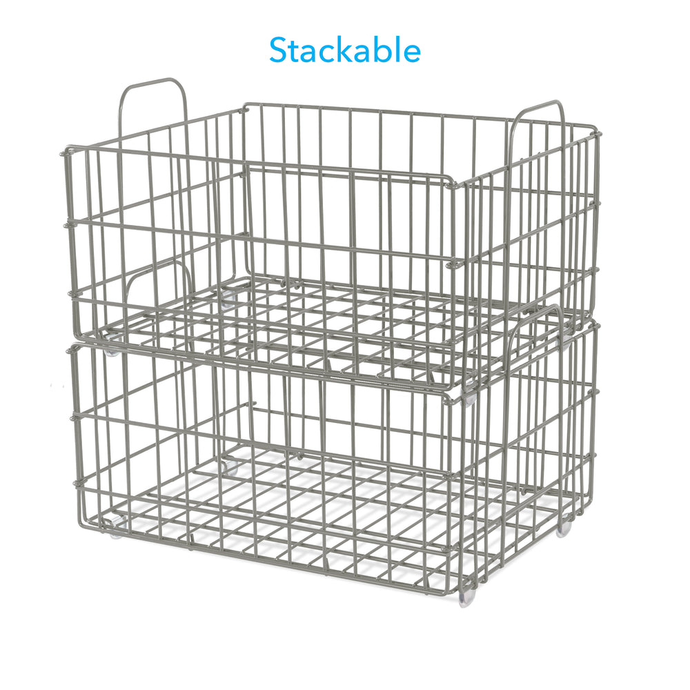 Smart Space Saver Basket - Light Gray