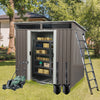 Outdoor Metal Storage Shed with Clear Panel View