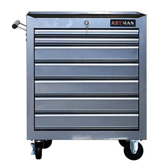 Rolling Multi-Tool Cart in Silver