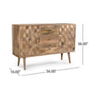 Chic 3-Drawer Sideboard with Trendy Doors