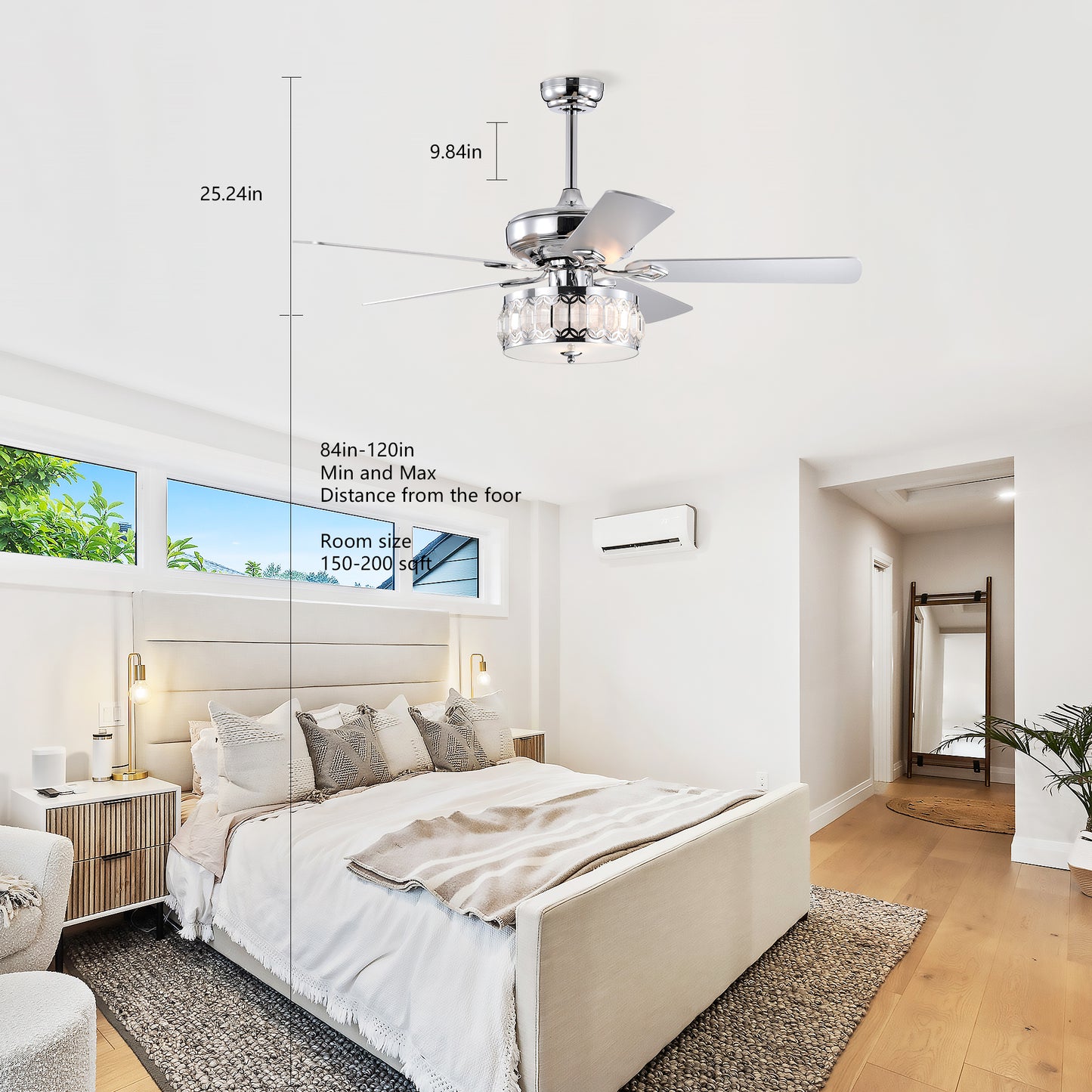 Chic Harmony Ceiling Fan with Remote