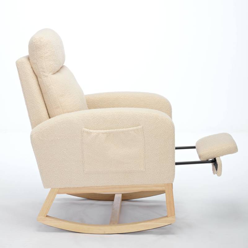 Cozy Rocking Chair with Side Pocket