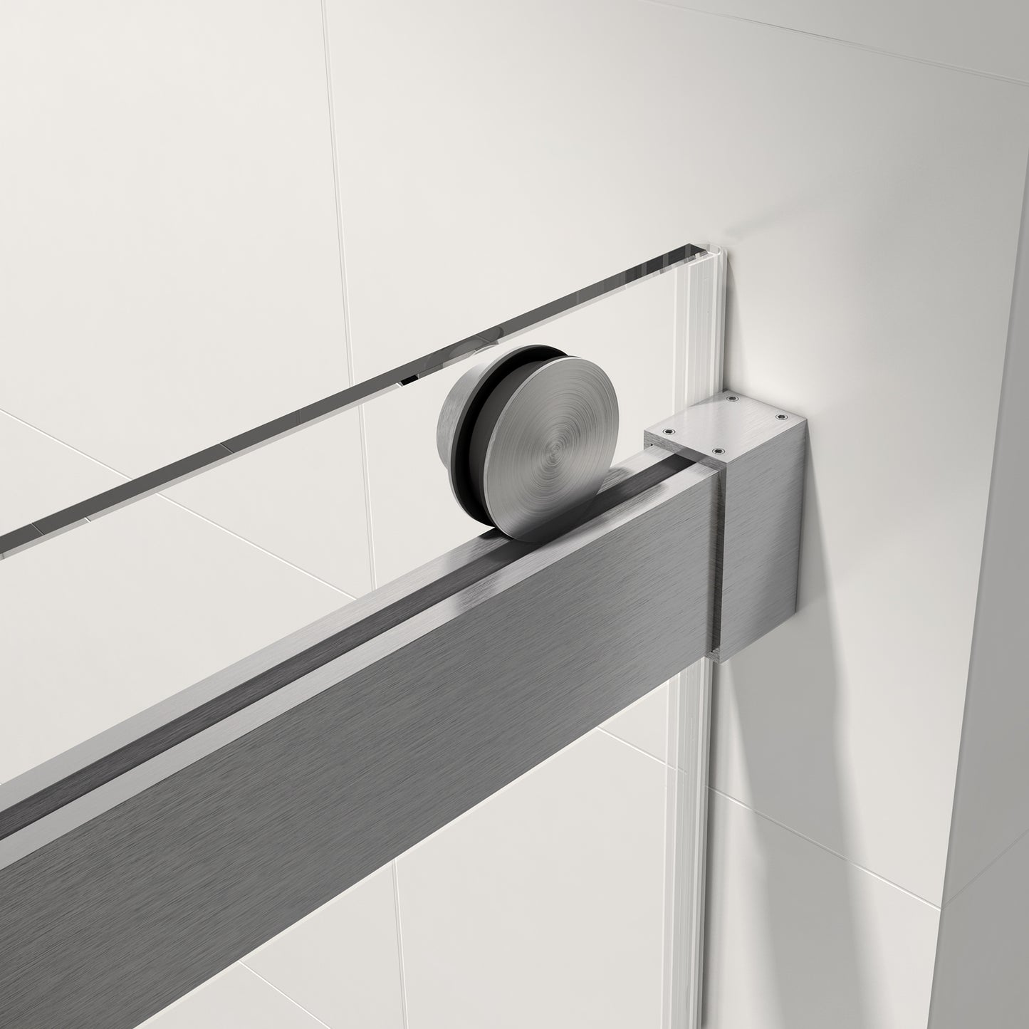 Sleek Soft-Close Frameless Shower Door in Brushed Nickel