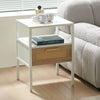 Chic Rattan Nightstand with Drawer