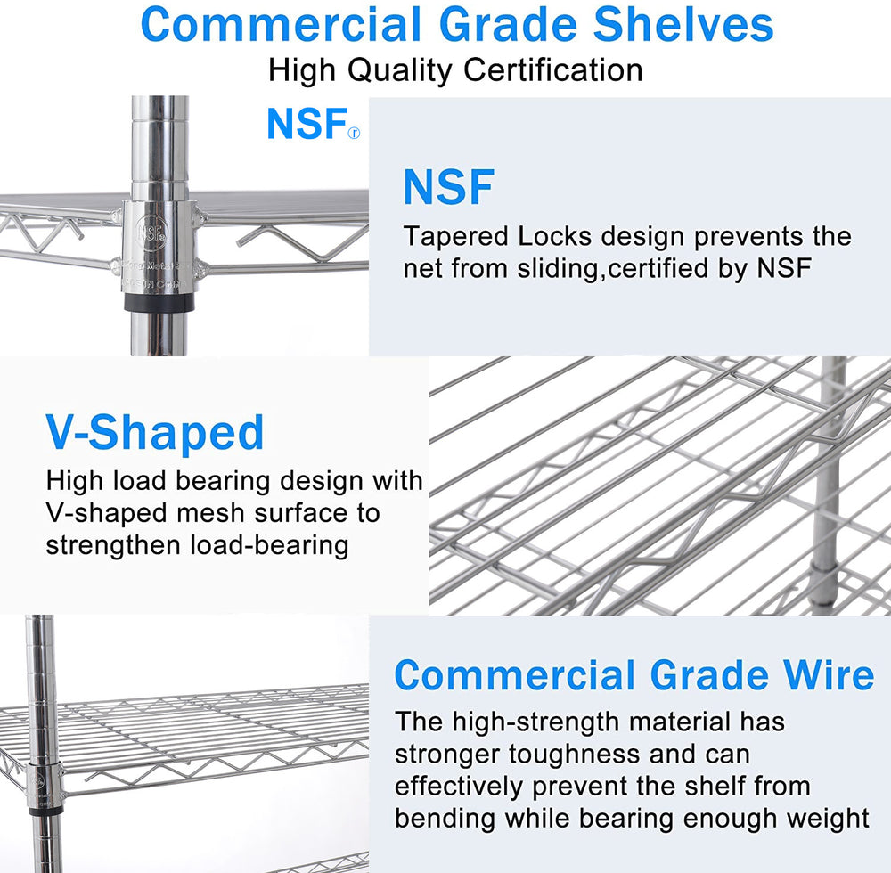 Ultimate Heavy-Duty Rolling Wire Shelf Organizer