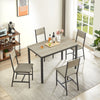 Cozy Grey Dining Set for Five