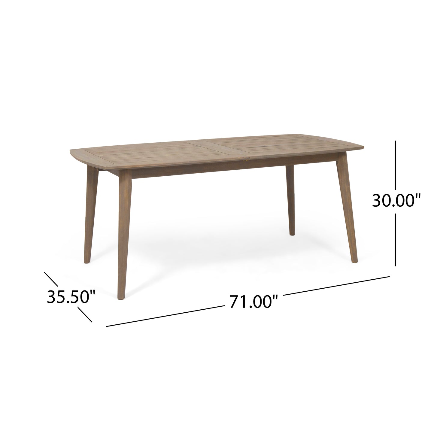 Stylish Gray Expandable Acacia Dining Table