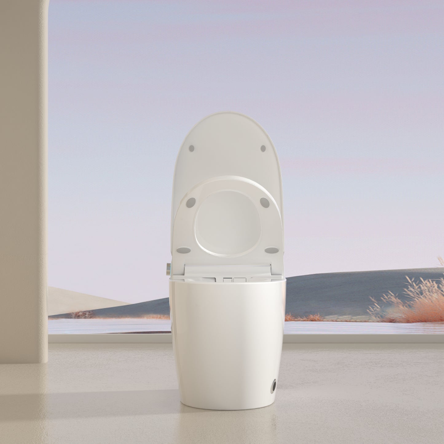 Voice-Controlled Smart Bidet Toilet with Heated Seat & Auto Features