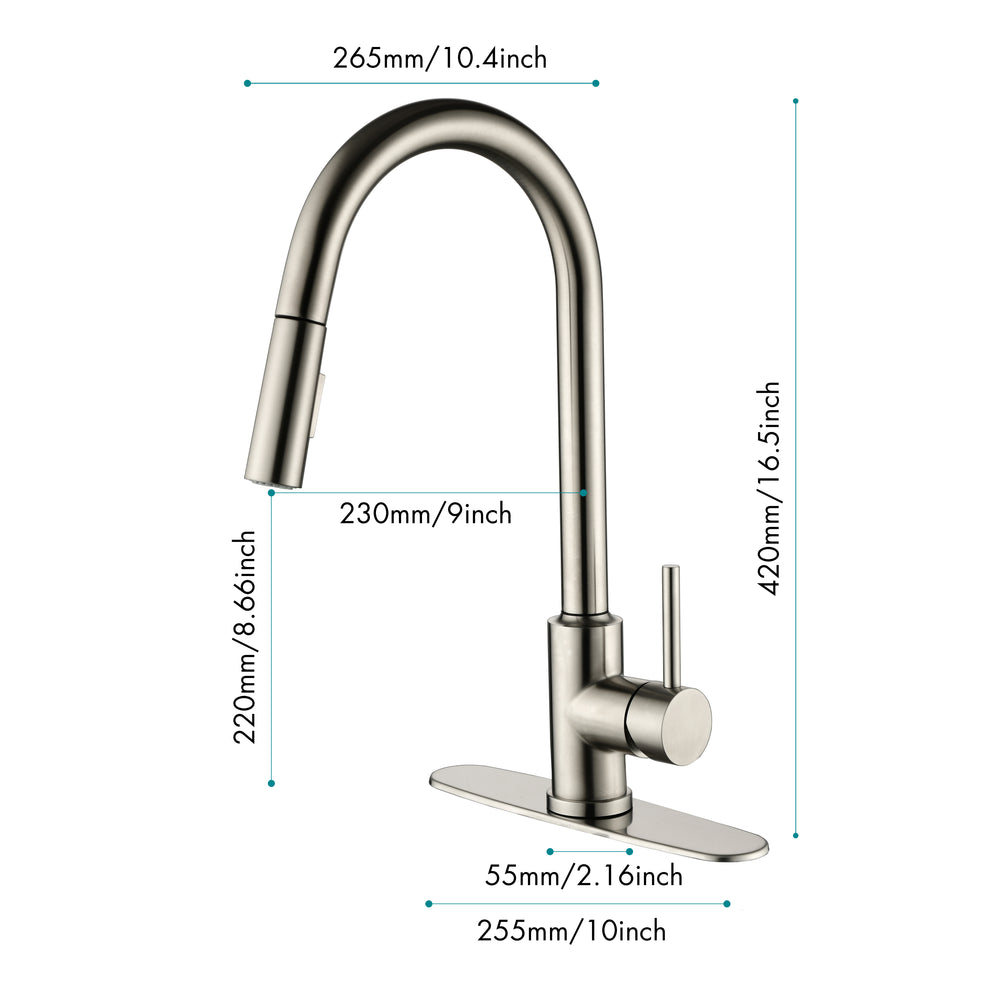 Easy Pull-Down Kitchen Faucet