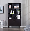 Chic Coffee Bookcase with Doors