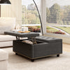 Sleek Storage Ottoman with Chic Nailhead Design