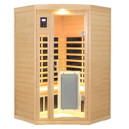 Cozy Corner Sauna with Low EMF & Heating Panel