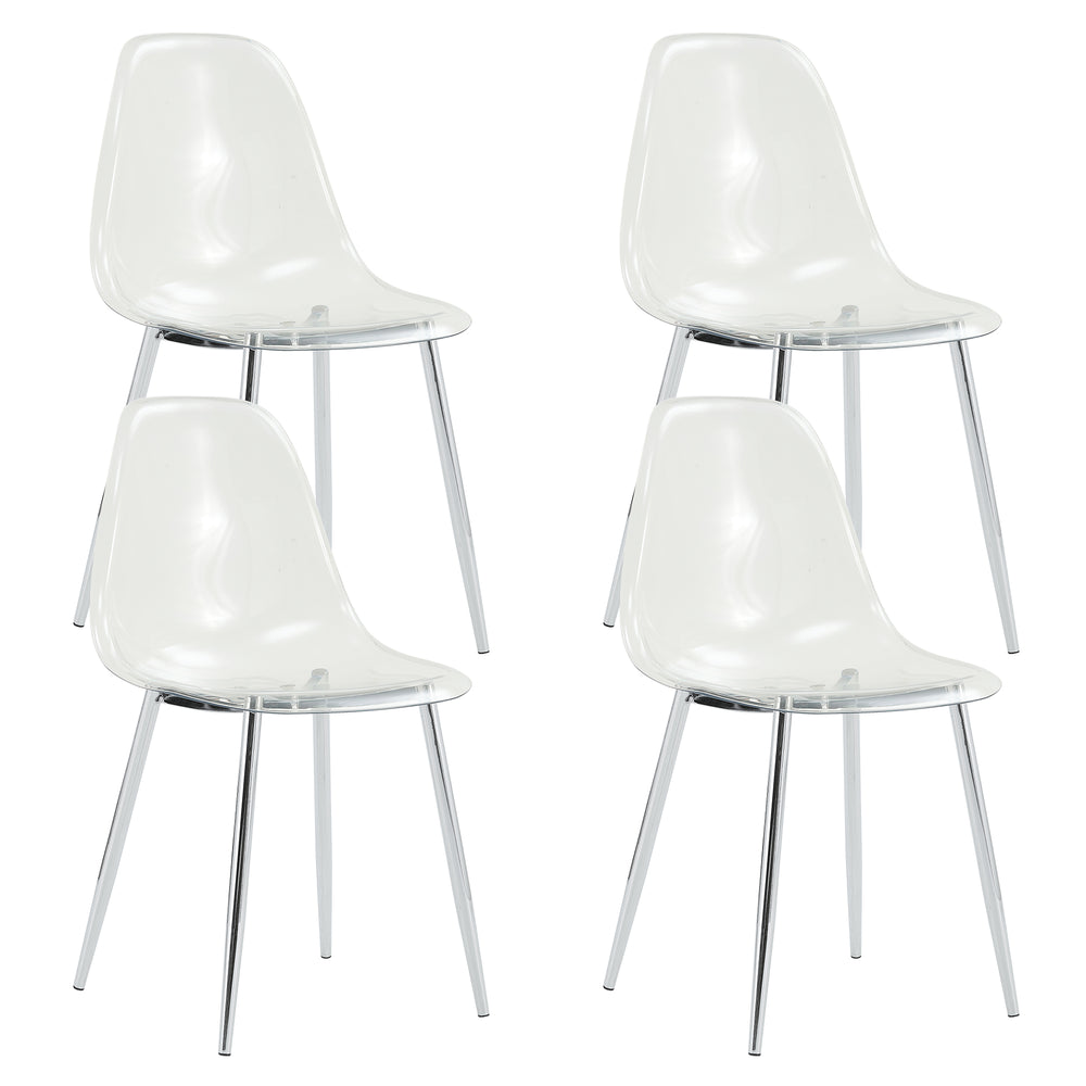 Clear Comfort Chairs - Set of Four