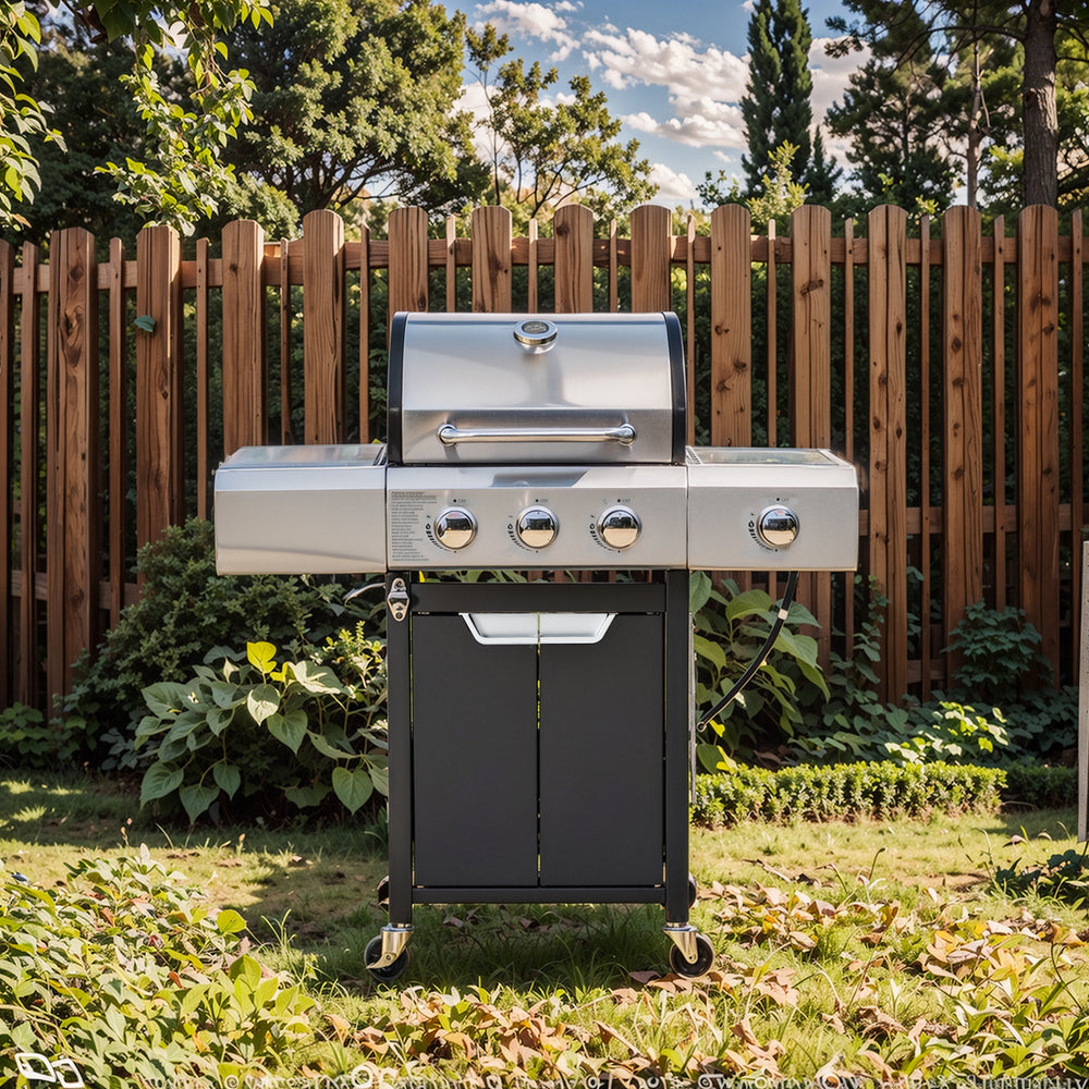 Ultimate Outdoor Propane Grill with Side Burner & Cover