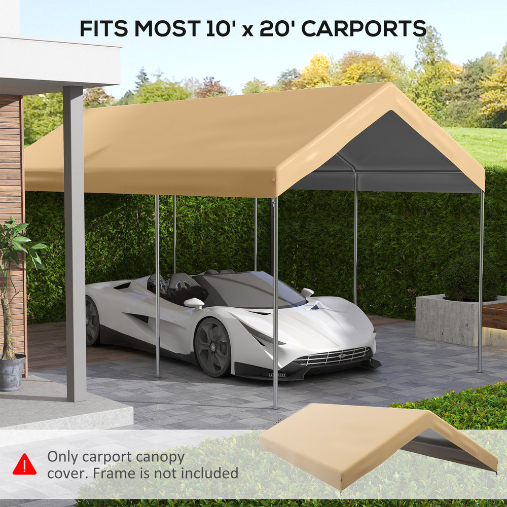 Beige Waterproof Carport Canopy Cover