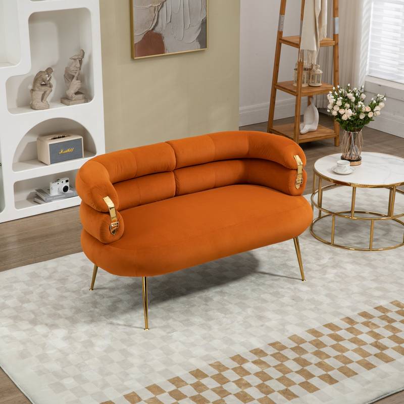 Chic Mini Loveseat in Orange