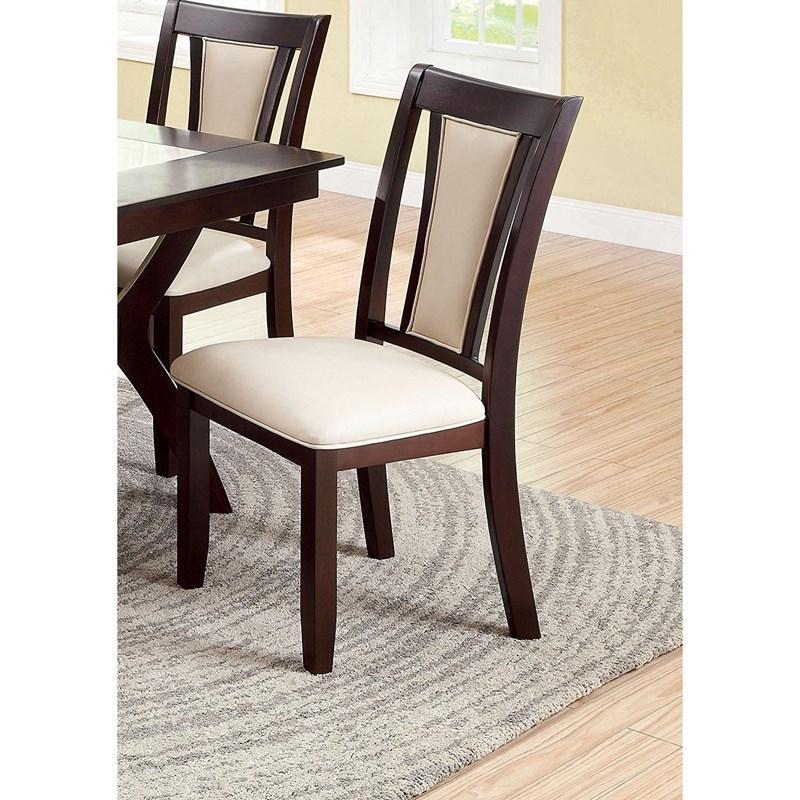 Chic Cherry and Ivory Dining Chairs Set