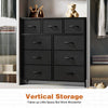 Stylish Fabric Storage Cabinet with Wood Top