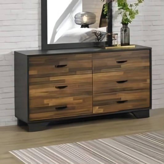 Chic Walnut & Black Eos Dresser