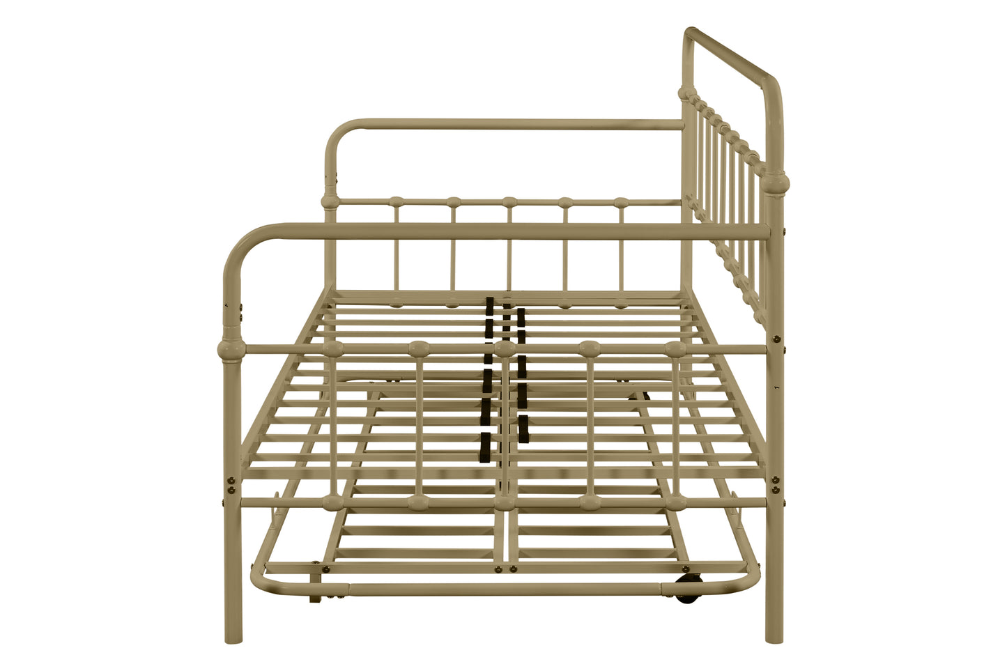 Chic Metal Daybed with Hidden Trundle