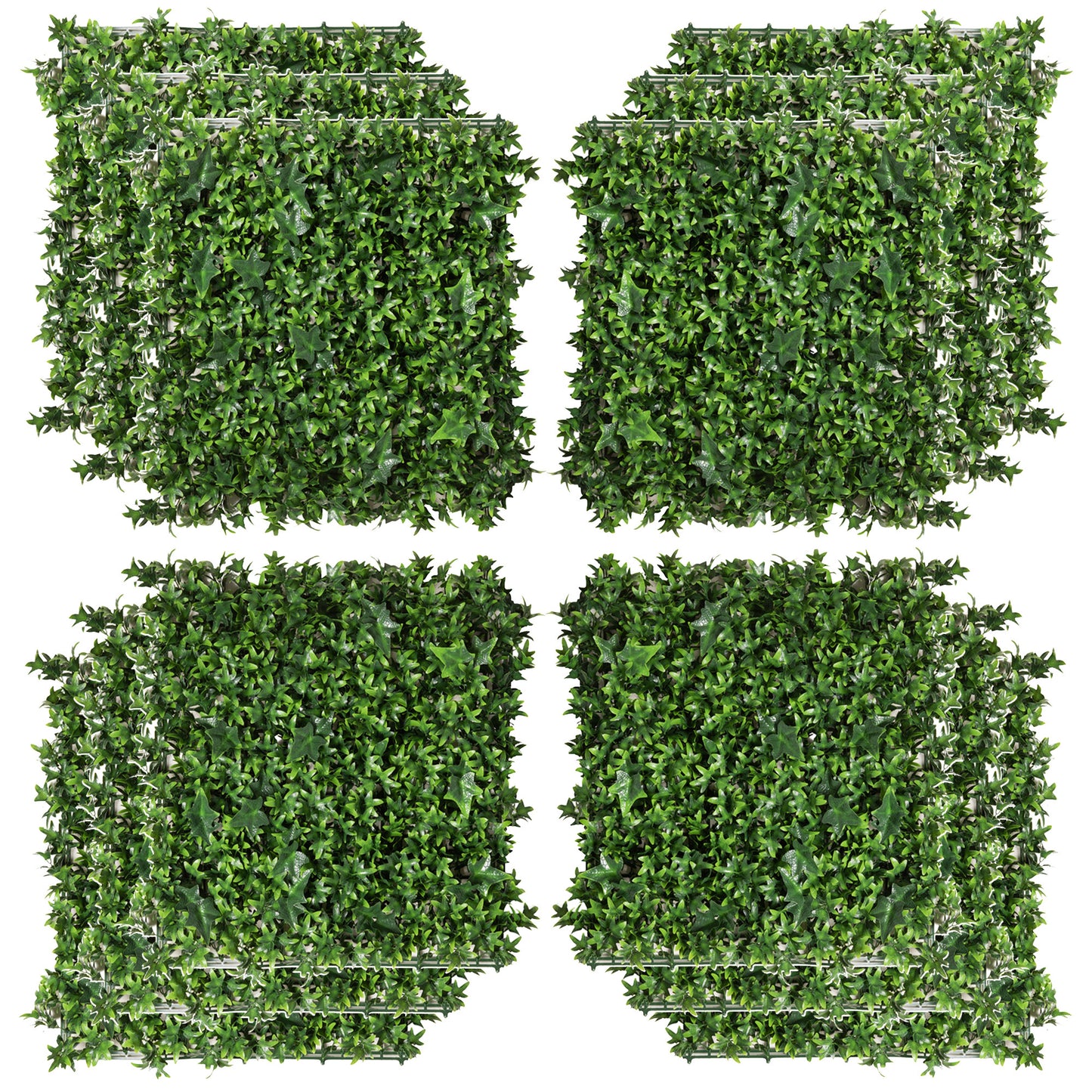 Lush Green Boxwood Wall Panel - UV-Protected Privacy for Any Space