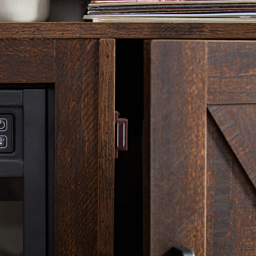 Cozy Farmhouse TV Stand with Fireplace