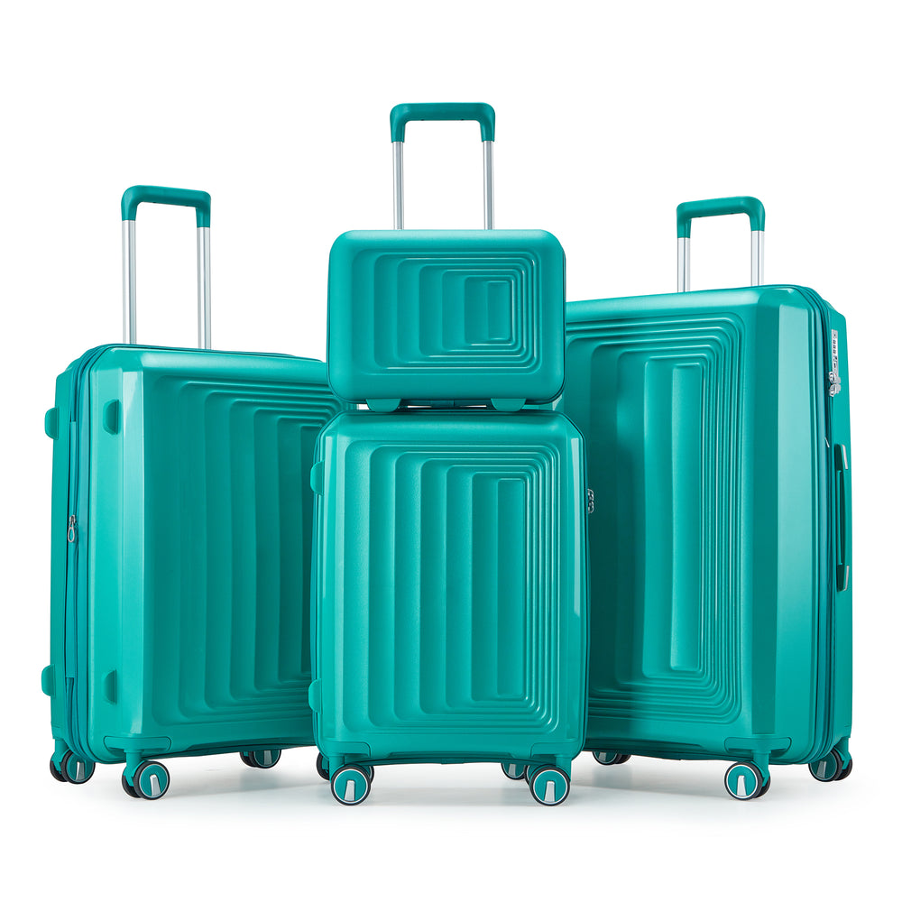 TravelMate Flex Set: Stylish Hard Shell Luggage with Spinner Wheels