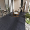 Easy Install Interlocking Patio Tiles - Dark Gray Decking for Outdoor Spaces