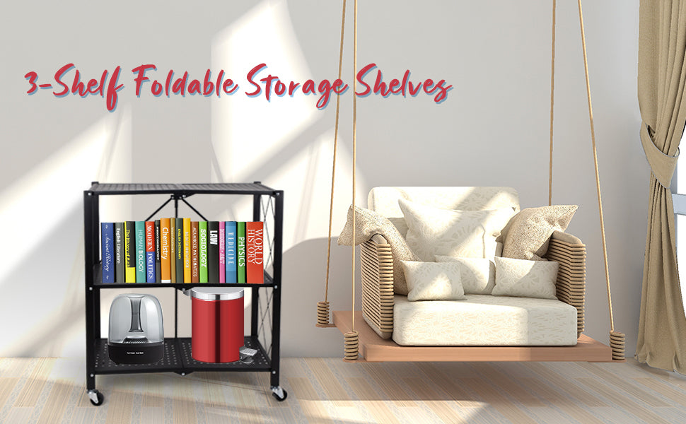 SmartFold Heavy-Duty Rolling Shelves