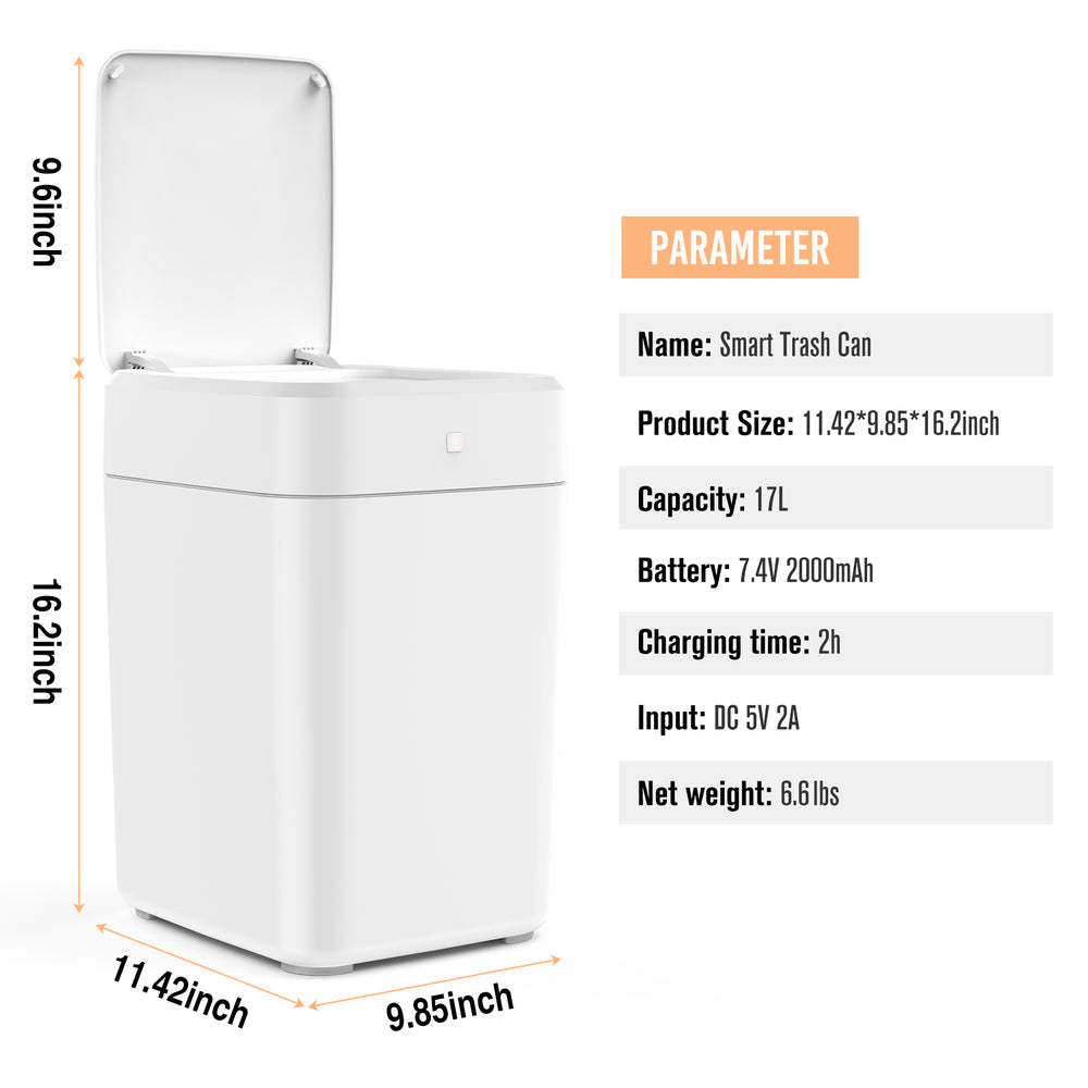 Smart Trash Can with Automatic Bag System