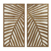 Chic Two-Tone Wood Wall Art Set