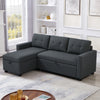 Cozy Grey Convertible Sofa with Storage Chaise