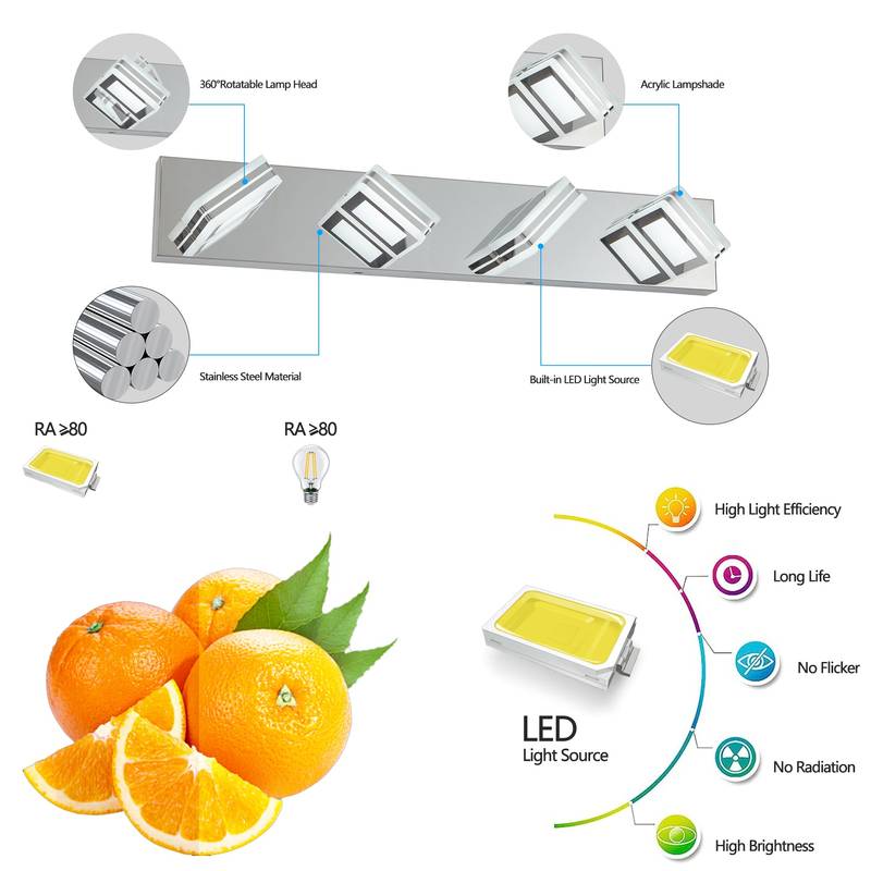 Chic Chrome LED Vanity Light
