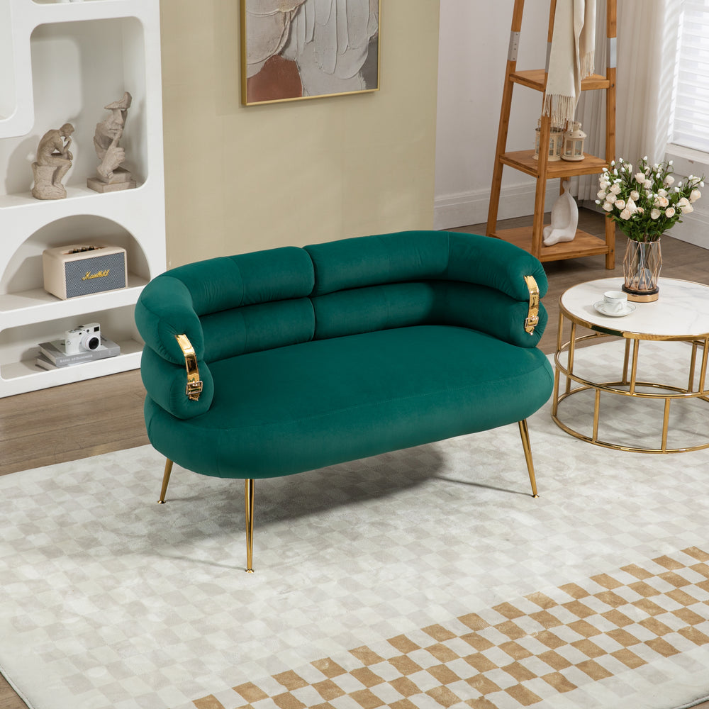 Chic Green Mini Loveseat