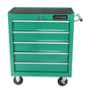 Green Rolling Tool Cart with 5 Drawers