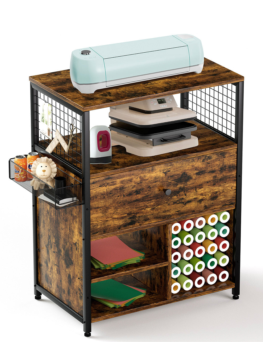 CraftMaster Storage Cabinet - Perfect Organizer for Cricut & Craft Supplies!