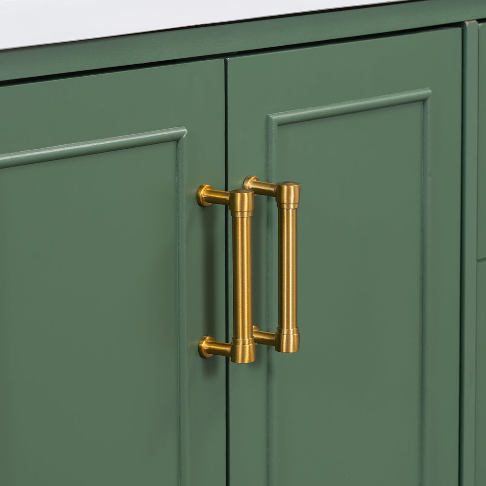 Charming Green Bathroom Vanity Set with Resin Sink