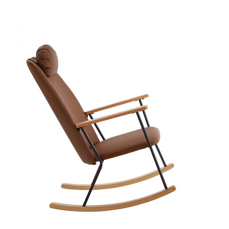 Cozy Rocking Chair with Adjustable Headrest