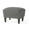 Chic Grey Armchair and Ottoman Set for Modern Comfort