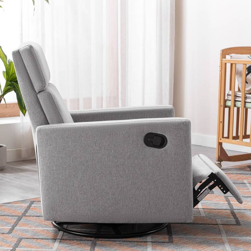 Cozy Gray Rocking Nursery Chair
