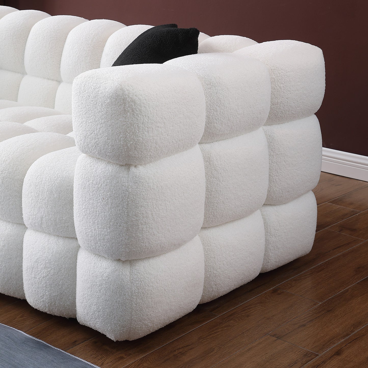 Cozy Cloud White Boucle Sofa