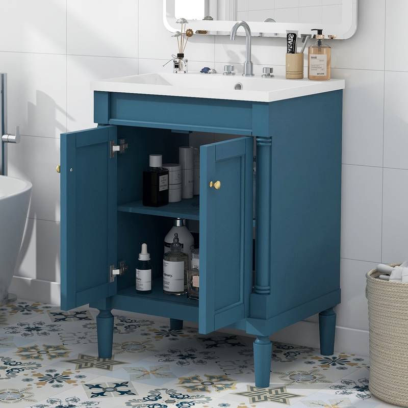 Chic Double-Tier Bathroom Vanity with Sink