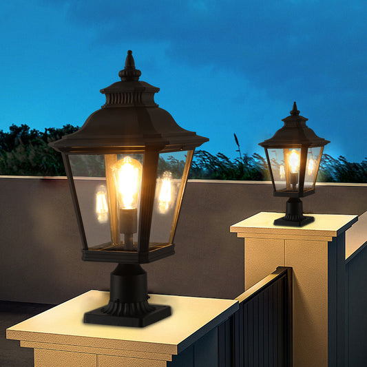 Illuminate Your Outdoors: Versatile Glass Column Lights (Set of Two)