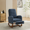 Navy Rocking Glider Chair with Footrest and Side Pocket