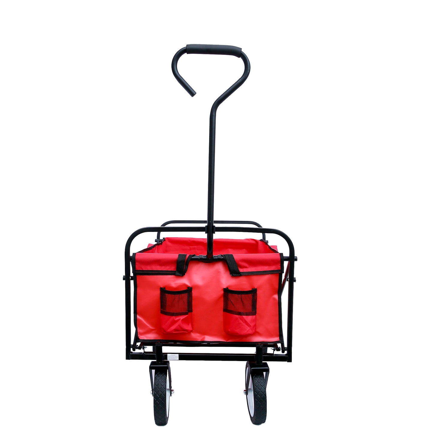 Bright Red Folding Wagon for Gardens & Beaches