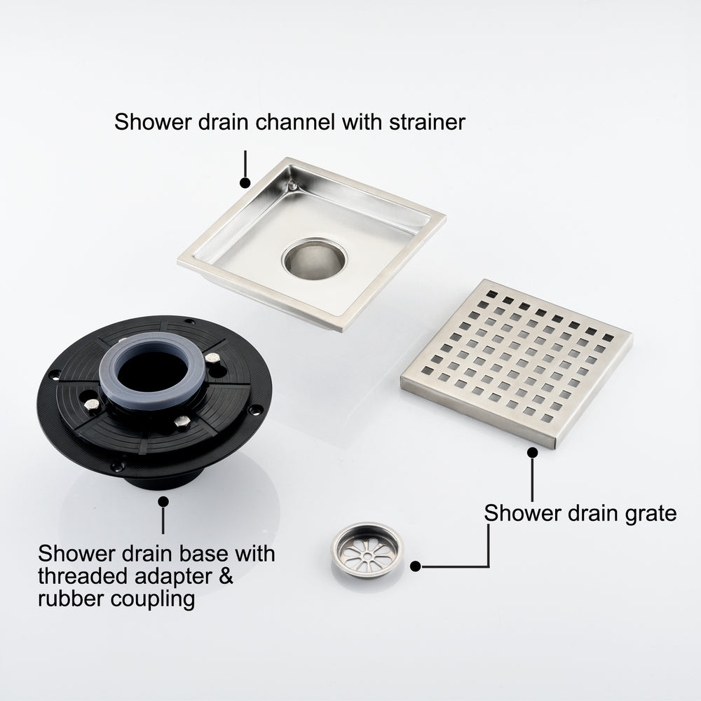 Sleek Square Shower Drain