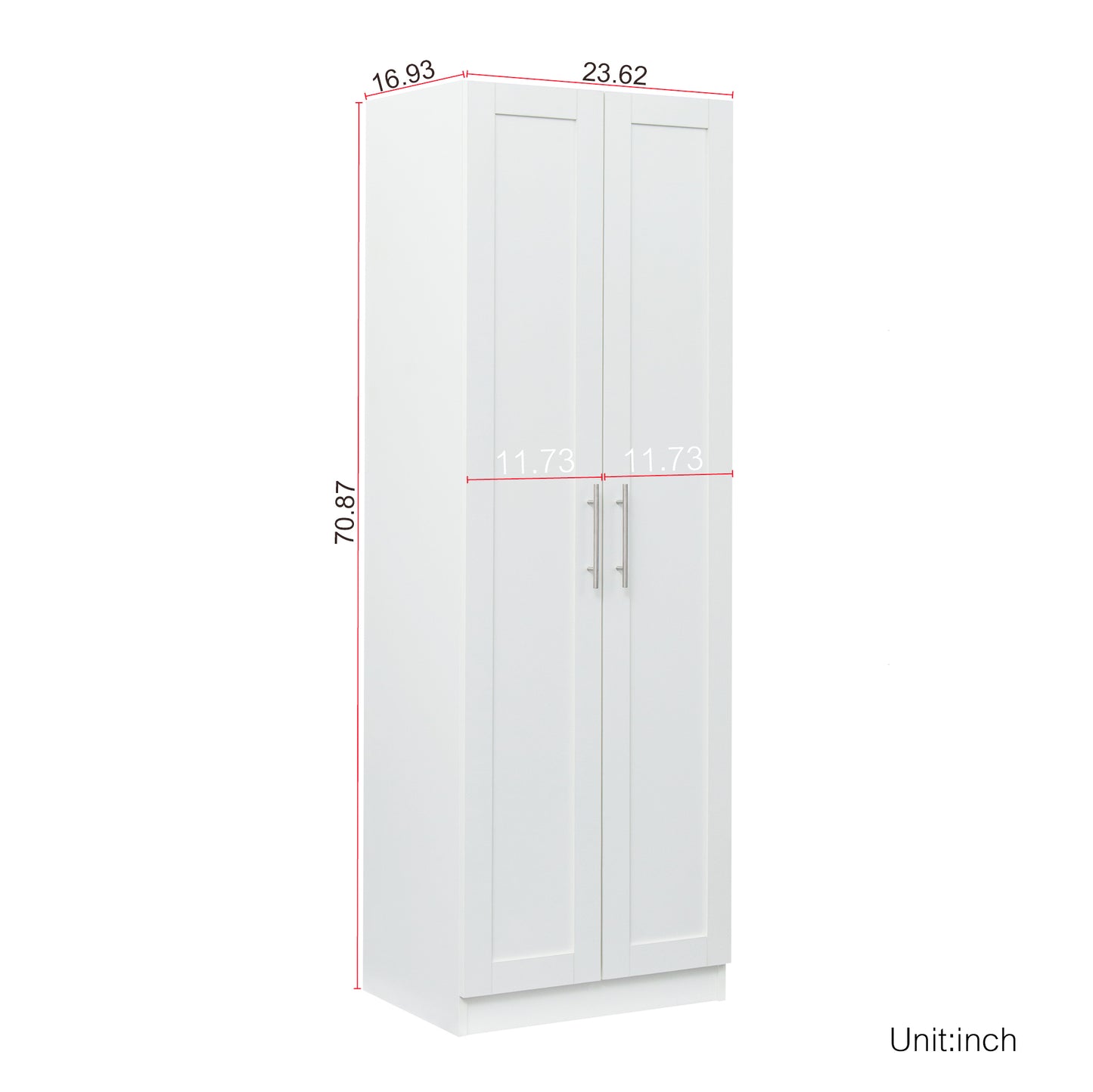 Stylish White Storage Cabinet with Dual Doors and Dividers