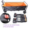 Ultimate Folding Wagon - Garden & Beach Buddy in Black & Orange