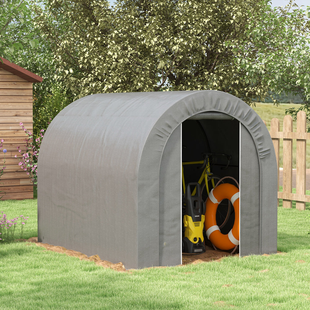 Outsunny Durable Garden Storage Tent – Waterproof Outdoor Shed for Bikes and Tools