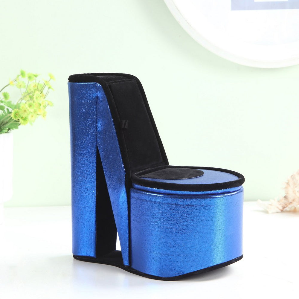 Chic Hidden Gem Jewelry Box in Blue Velvet